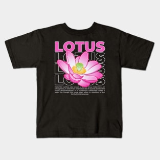 Lotus flower vector with typography Kids T-Shirt